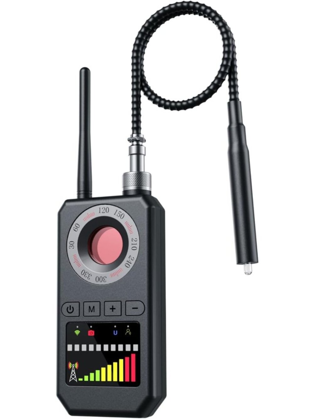 6-in-1 Hidden Camera & Bug Detector, GPS Tracker & RF Signal Finder for Travel